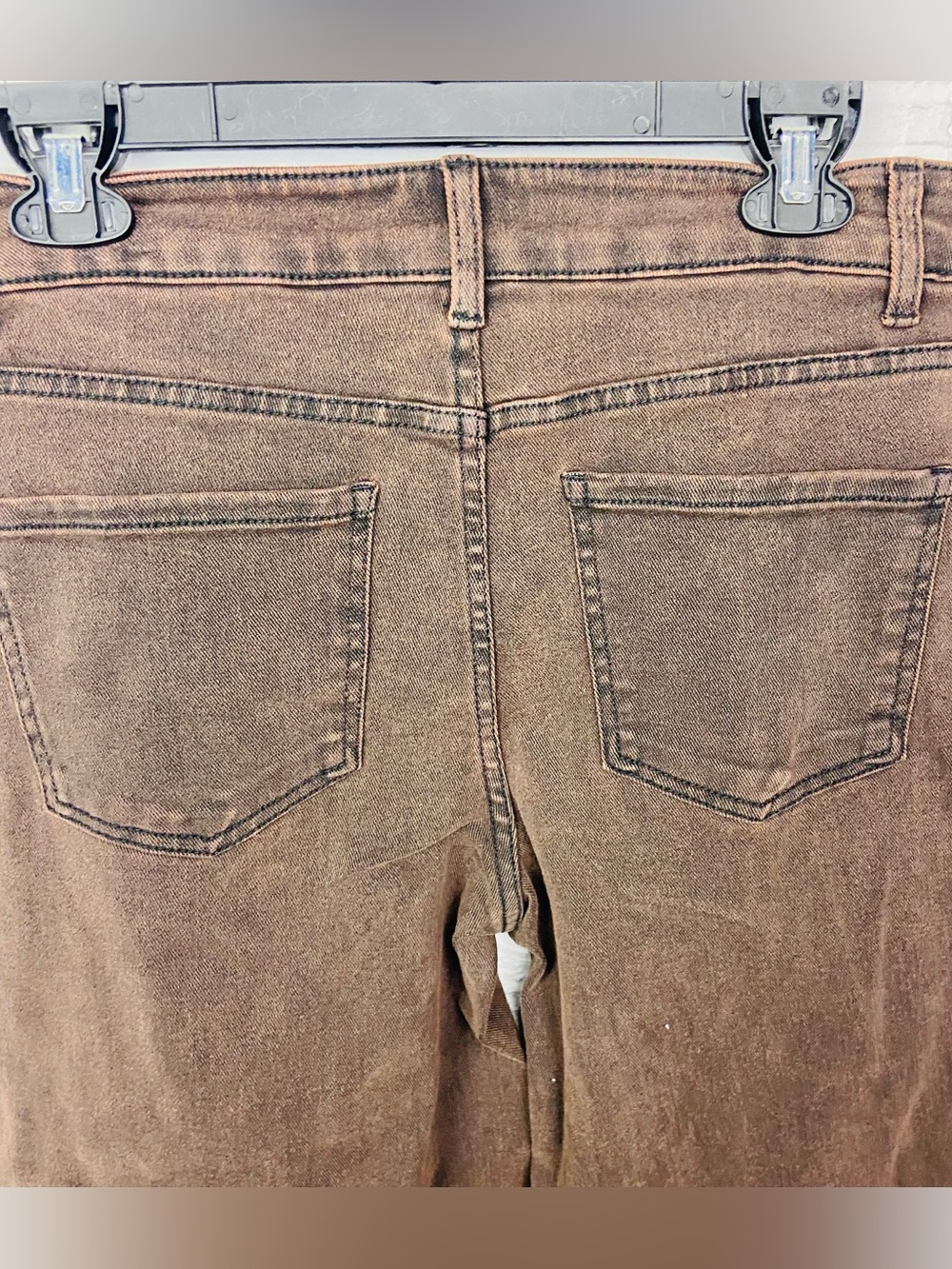 NWT Time and Tru Women’s Brown High Rise barrew Jeans size 12 - Picture 10 of 14